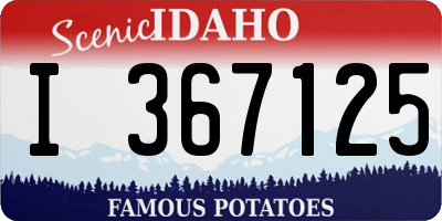 ID license plate I367125