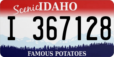 ID license plate I367128