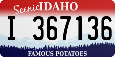 ID license plate I367136
