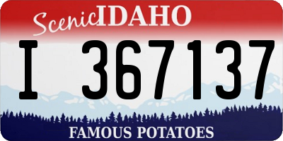 ID license plate I367137