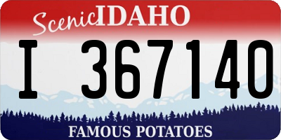 ID license plate I367140