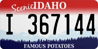 ID license plate I367144