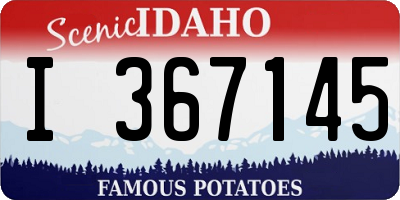 ID license plate I367145