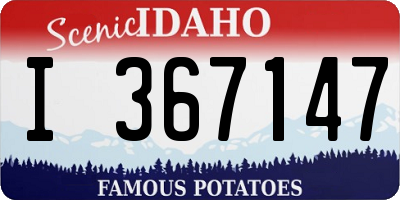 ID license plate I367147