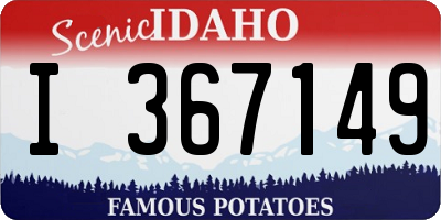 ID license plate I367149