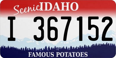 ID license plate I367152