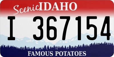 ID license plate I367154