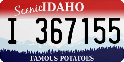 ID license plate I367155