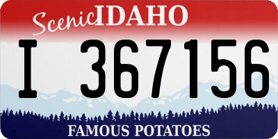 ID license plate I367156