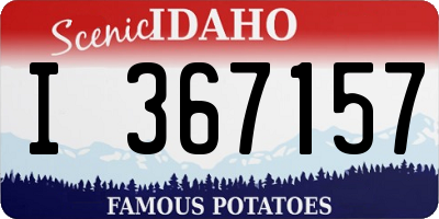 ID license plate I367157