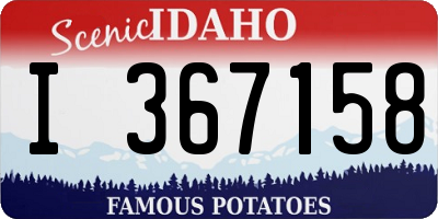 ID license plate I367158