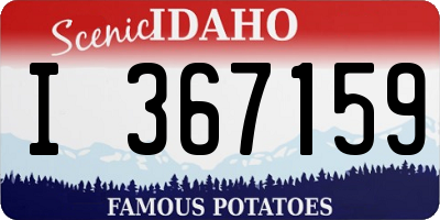 ID license plate I367159