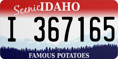 ID license plate I367165