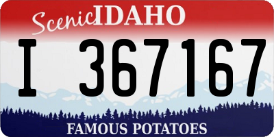 ID license plate I367167