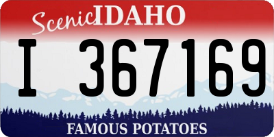 ID license plate I367169