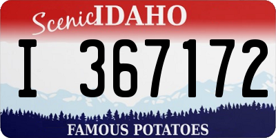 ID license plate I367172
