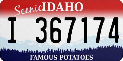 ID license plate I367174