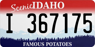 ID license plate I367175