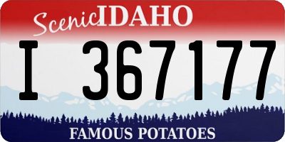 ID license plate I367177
