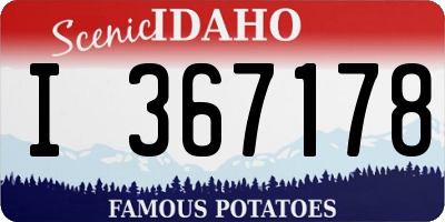 ID license plate I367178