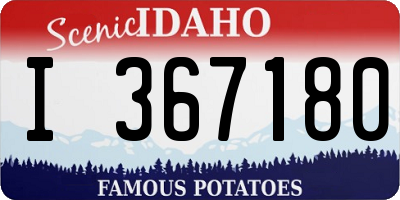 ID license plate I367180