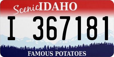 ID license plate I367181