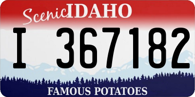 ID license plate I367182