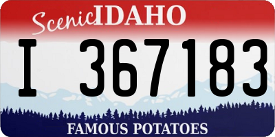 ID license plate I367183