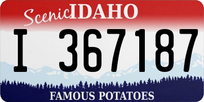 ID license plate I367187