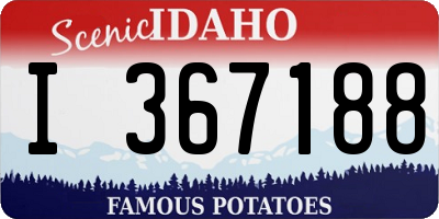 ID license plate I367188
