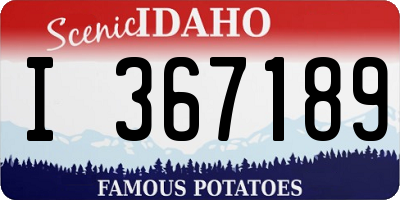 ID license plate I367189