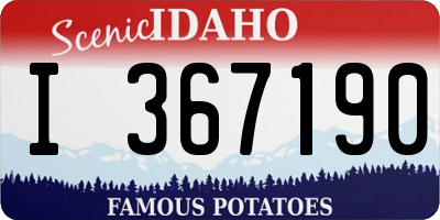 ID license plate I367190