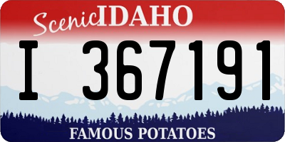 ID license plate I367191