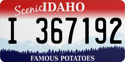 ID license plate I367192