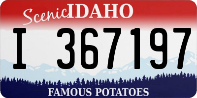 ID license plate I367197