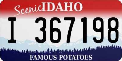 ID license plate I367198