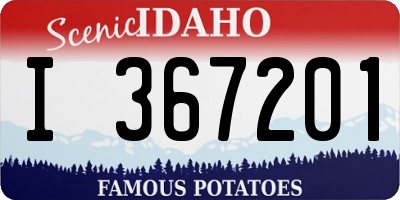 ID license plate I367201