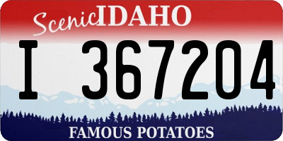 ID license plate I367204