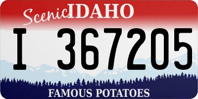 ID license plate I367205