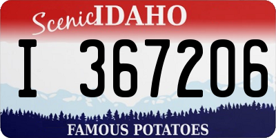 ID license plate I367206