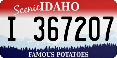 ID license plate I367207