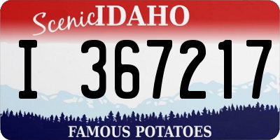 ID license plate I367217