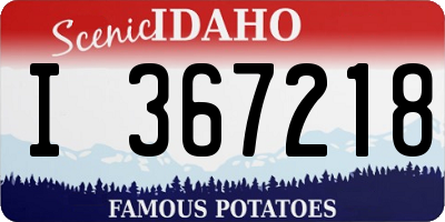 ID license plate I367218
