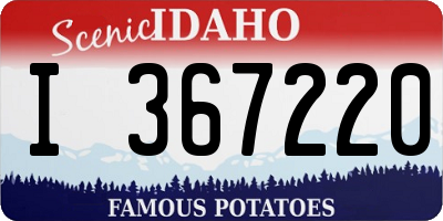 ID license plate I367220