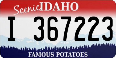 ID license plate I367223