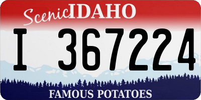 ID license plate I367224