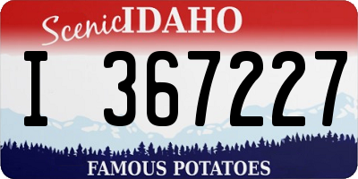 ID license plate I367227