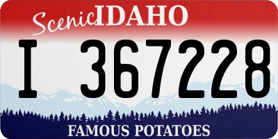 ID license plate I367228