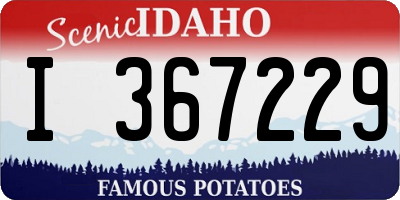 ID license plate I367229