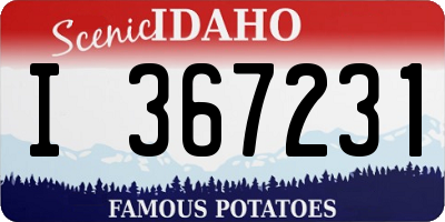 ID license plate I367231